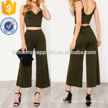 Strappy Neck Top & Pants Manufacture Wholesale Fashion Women Apparel (TA4035SS)